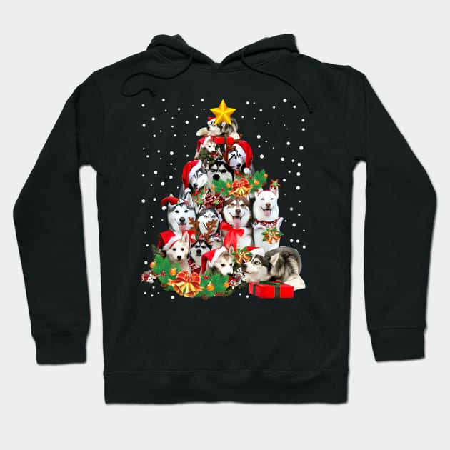 Siberian Husky Christmas Tree Hoodie by Che Tam CHIPS